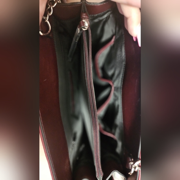 Nine West Deep Red Satchel - Picture 3 of 4